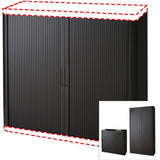 Door Kit with Cabinet Sides for easyOffice 41" and 80" Black Storage Cabinet Top, Back Base and Shelves - 366014192357