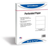 PrintWorks Professional Pre-Perforated Paper for Invoices, Statements, Gift Certificates & More - 04122