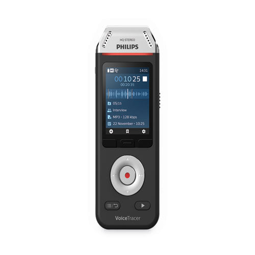 Philips Voice Tracer DVT2110 Digital Recorder, 8 GB, Black/Silver
