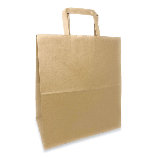 Prime Time Packaging Kraft Paper Bags, 1/7th BBL 12 x 7 x 14, Natural, 300/Bundle