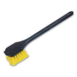 Quickie Gong Brush, Yellow Polypropylene Bristles, 20" Black Polyethylene Handle