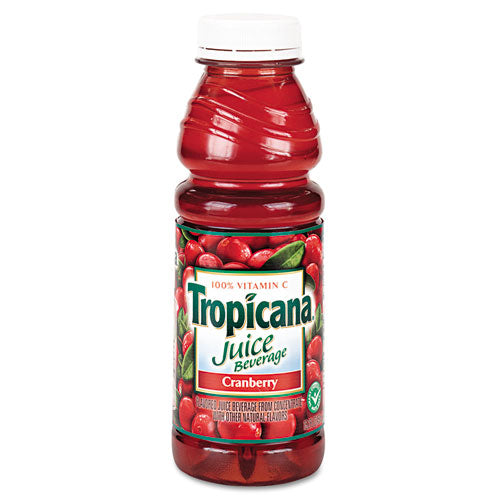 Tropicana Juice Beverage, Cranberry, 15.2oz Bottle, 12/Carton