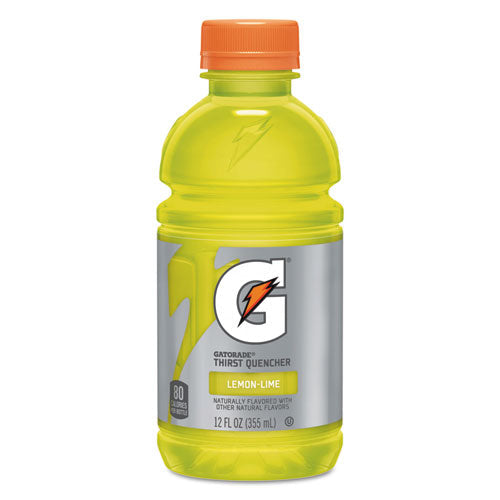 Gatorade G-Series Perform 02 Thirst Quencher, Lemon-Lime, 12 oz Bottle, 24/Carton