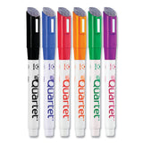 Quartet Low-Odor Dry-Erase Marker, Fine Bullet Tip, Assorted Colors, 6/Pack