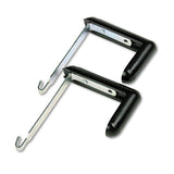 Quartet Adjustable Cubicle Hangers, For 1.5" to 3" Thick Partition Walls, Aluminum/Black, 2/Set