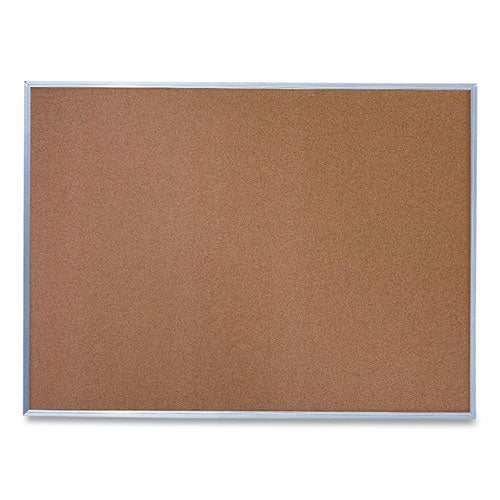 Quartet Basics Cork Bulletin Board, 72 x 48, Silver Aluminum Frame
