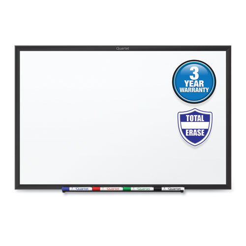 Quartet Classic Series Total Erase Dry Erase Board, 24 x 18, White Surface, Black Frame