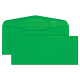 Quality Park Colored Envelope, #10, Commercial Flap, Gummed Closure, 4.13 x 9.5, Green, 25/Pack