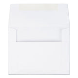 Quality Park Greeting Card/Invitation Envelope, A-2, Square Flap, Gummed Closure, 4.38 x 5.75, White, 100/Box