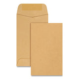 Quality Park Kraft Coin and Small Parts Envelope, #3, Round Flap, Gummed Closure, 2.5 x 4.25, Brown Kraft, 500/Box