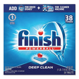 FINISH Powerball Dishwasher Tabs, Fresh Scent, 38/Box