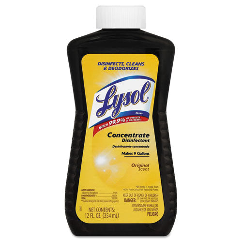 LYSOL Brand Concentrate Disinfectant, 12 oz Bottle, 6/Carton
