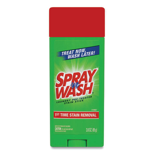 SPRAY â€˜n WASH Pre-Treat Stain Stick, White, 3 oz, 12 per Carton