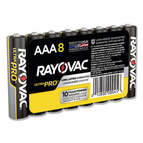 Rayovac Ultra Pro Alkaline AAA Batteries, 8/Pack