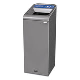 Rubbermaid Commercial Configure Indoor Recycling Waste Receptacle, 15 gal, Gray, Mixed Recycling