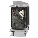 Rubbermaid Commercial Zippered Vinyl Cleaning Cart Bag, 25 gal, 17" x 33", Brown