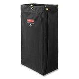 Rubbermaid Commercial Fabric Cleaning Cart Bag, 26 gal, 17.5" x 33", Black