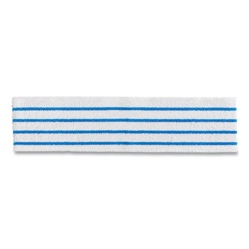 Rubbermaid Commercial HYGEN Disposable Microfiber Pad, 4.75 x 19, White/Blue Stripes, 50/Pack, 3 Packs/Carton