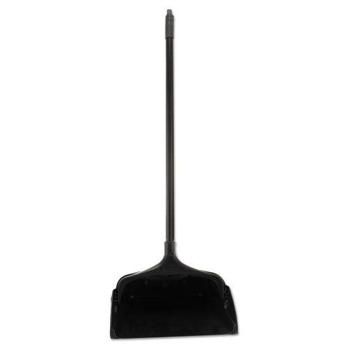 Rubbermaid Commercial Lobby Pro Upright Dustpan with Wheels, 12.5w x 37h, Polypropylene with Vinyl Coat, Black