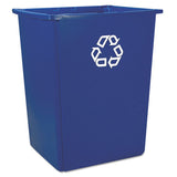 Rubbermaid Commercial Glutton Recycling Container, Rectangular, 56 gal, Blue