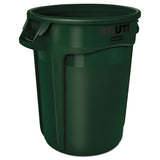 Rubbermaid Commercial Round Brute Container, Plastic, 32 gal, Dark Green