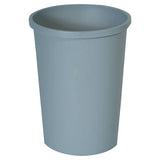 Rubbermaid Commercial Untouchable Waste Container, Round, Plastic, 11 gal, Gray