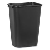 Rubbermaid Commercial Deskside Plastic Wastebasket, Rectangular, 10.25 gal, Black