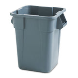 Rubbermaid Commercial Brute Container, Square, Polyethylene, 40 gal, Gray