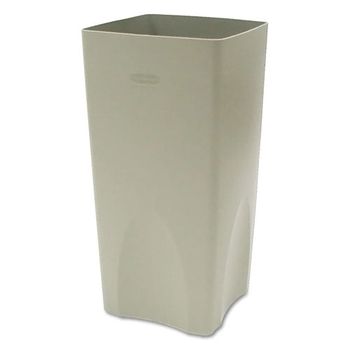 Rubbermaid Commercial Plaza Waste Container Rigid Liner, Square, Plastic, 19 gal, Beige