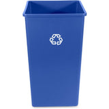 Rubbermaid Commercial 50-Gallon Square Recycling Container - 395973BE