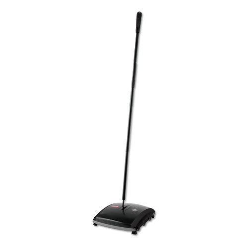 Rubbermaid Commercial Dual Action Sweeper, 44" Steel/Plastic Handle, Black/Yellow