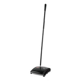 Rubbermaid Commercial Dual Action Sweeper, 44" Steel/Plastic Handle, Black/Yellow