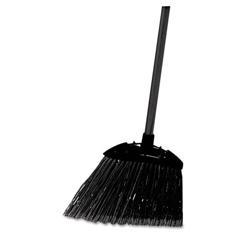 Rubbermaid Commercial Angled Lobby Broom, Poly Bristles, 35" Handle, Black