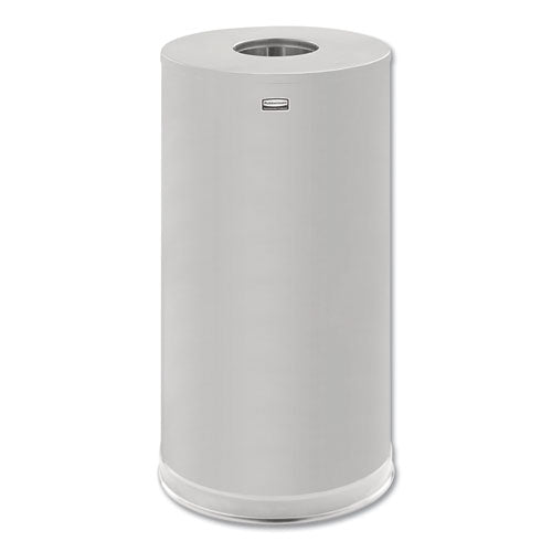 Rubbermaid Commercial European and Metallic Series Drop-In Top Receptacle, Round, 15 gal, Satin Stainless
