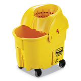 Rubbermaid Commercial WaveBrake 2.0 Bucket/Wringer Combos, Down-Press, 35 qt, Plastic, Yellow