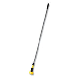 Rubbermaid Commercial Fiberglass Gripper Mop Handle, 1" dia x 60", Gray/Yellow