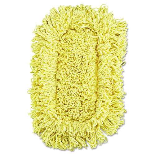Rubbermaid Commercial Trapper Looped-End Dust Mop Head, 12 x 5, Yellow, 12/Carton