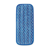 Rubbermaid Commercial Microfiber Wall/Stair Wet Mopping Pad, Blue, 13 3/4w x 5 1/2d x 1/2h