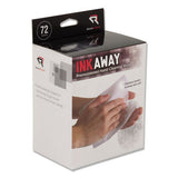 Read Right Ink Away Hand Cleaning Pads, Cloth, 5 x 7, White, 72/Pack