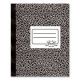National Composition Book, Medium/College Rule, Black Marble Cover, 11 x 8.38, 80 Sheets