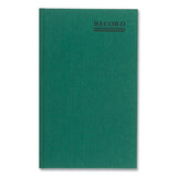 National Emerald Series Account Book, Green Cover, 12.25 x 7.25 Sheets, 150 Sheets/Book
