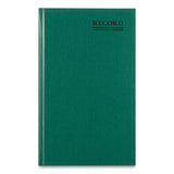 National Emerald Series Account Book, Green Cover, 12.25 x 7.25 Sheets, 500 Sheets/Book