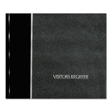 National Hardcover Visitor Register Book, Black Cover, 9.78 x 8.5 Sheets, 128 Sheets/Book