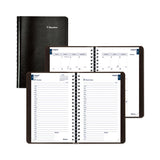 Blueline Academic Daily/Monthly Planner, 8 x 5, Black Cover, 12-Month (Aug to July): 2022 to 2023