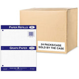 Roaring Spring 4x4 Graph Ruled Loose Leaf Filler Paper, 3 Hole Punched, 11" x 8.5" 80 Sheets, White Paper - 20096
