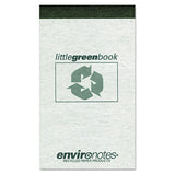 Roaring Spring Environotes Little Green Notepad, Wide/Legal Rule, Gray Cover, 60 White 3 x 5 Sheets