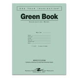 Roaring Spring Green Books Exam Books, Wide/Legal Rule, Green Cover, 11 x 8.5, 8 Sheets