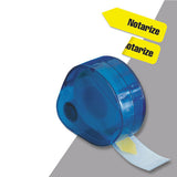Redi-Tag Arrow Message Page Flags in Dispenser, "Notarize", Yellow, 120 Flags/Dispenser
