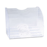 Rubbermaid Optimizers Multifunctional Two-Way Organizer, 5 Sections, Letter Size Files, 8.75" x 10.38" x 13.63", Clear