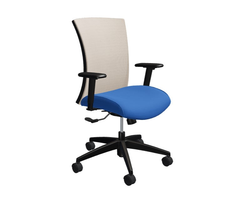 Global Vion – Lush Sand Dimension Mesh High Back Tilter Task Chair in Vibrant Fabric for the Modern Office, Home and Business